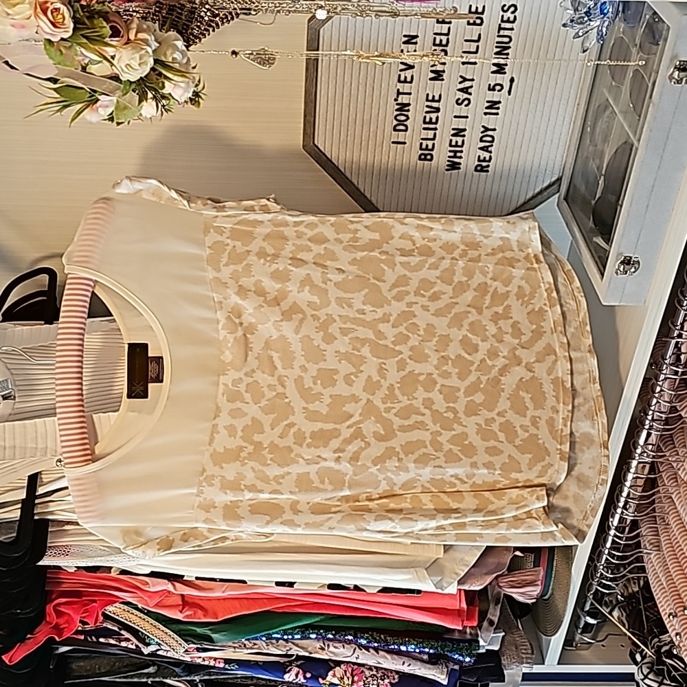 Kardashian Ivory Leopard print top